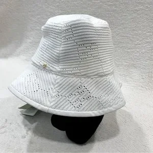 NWT Authentic Gucci Malibu Leather-trimmed Crocheted Bucket Hat Pink M Gucci | Accessories | Nwt Authentic Gucci Malibu  main image 2
